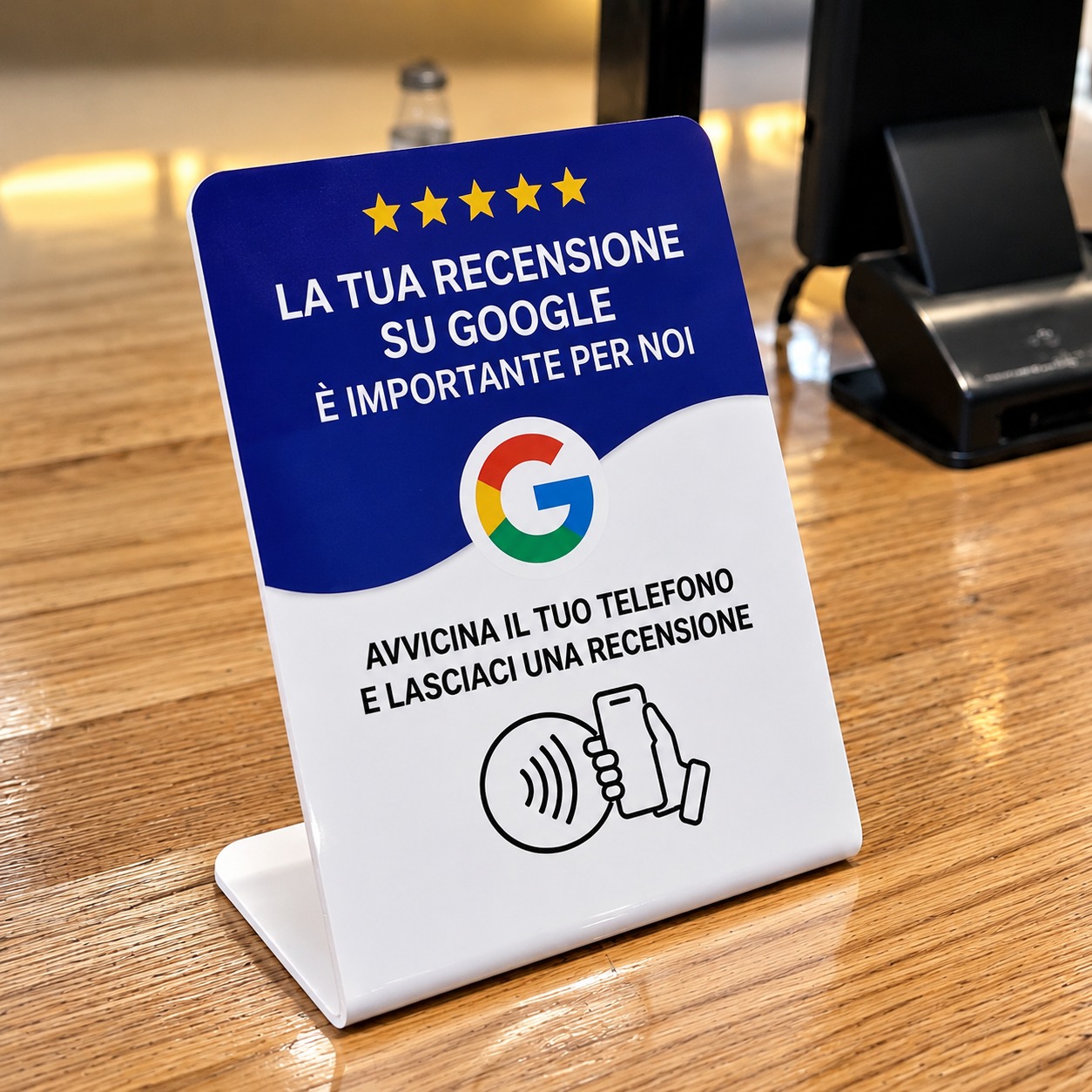 Placchetta NFC per le recensioni Google